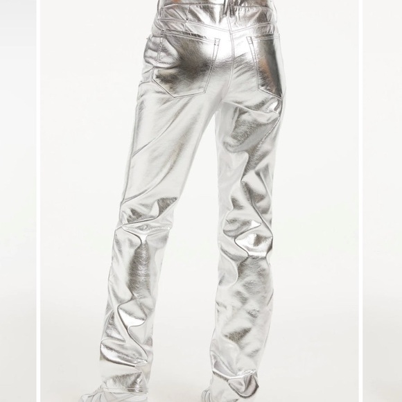 GOOD AMERICAN GOOD ICON METALLIC FAUX LEATHER SIZE 8/29 - Picture 8 of 8